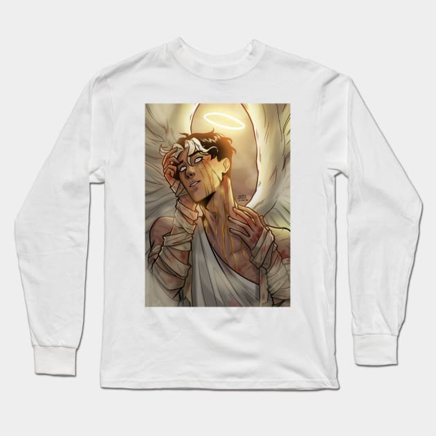 Fallen Angel Long Sleeve T-Shirt by Eileen Widjaja